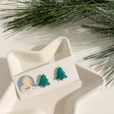 Colorful Christmas Tree Stud