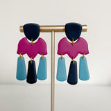 Navy, Fuchsia & Turquoise - Mary (new shape!)