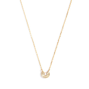 Delicate 3/4 Circle with Cubic Zirconia Necklace