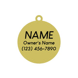 Have Your People Call My People - Gold & White - Pet ID Tag