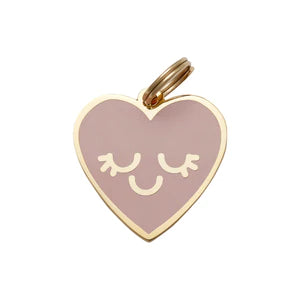 Pink Smiling Heart - Pet ID Tag