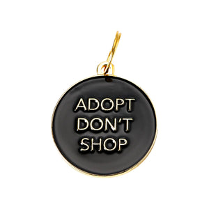 "Adopt Don't Shop" Black - Pet ID Tag