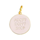"Adopt Don't Shop" Pink - Pet ID Tag