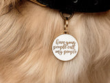 Have Your People Call My People - Rose Gold & White - Pet ID Tag